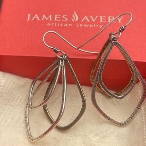 James Avery Silver Multi-Loop Teardrop Dangle Earrings